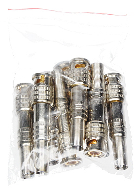 Mufă BNC tată metalică RG-6 aurită (10 buc)